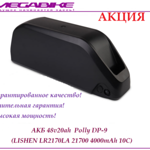 Аккумулятор Li-ion 48v20ah LR2170LA в боксе Polly DP9-21700