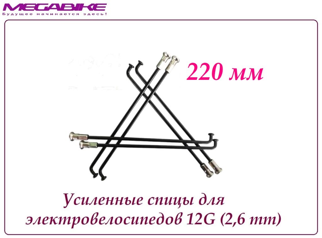 Усиленные спицы 12G 220 mm